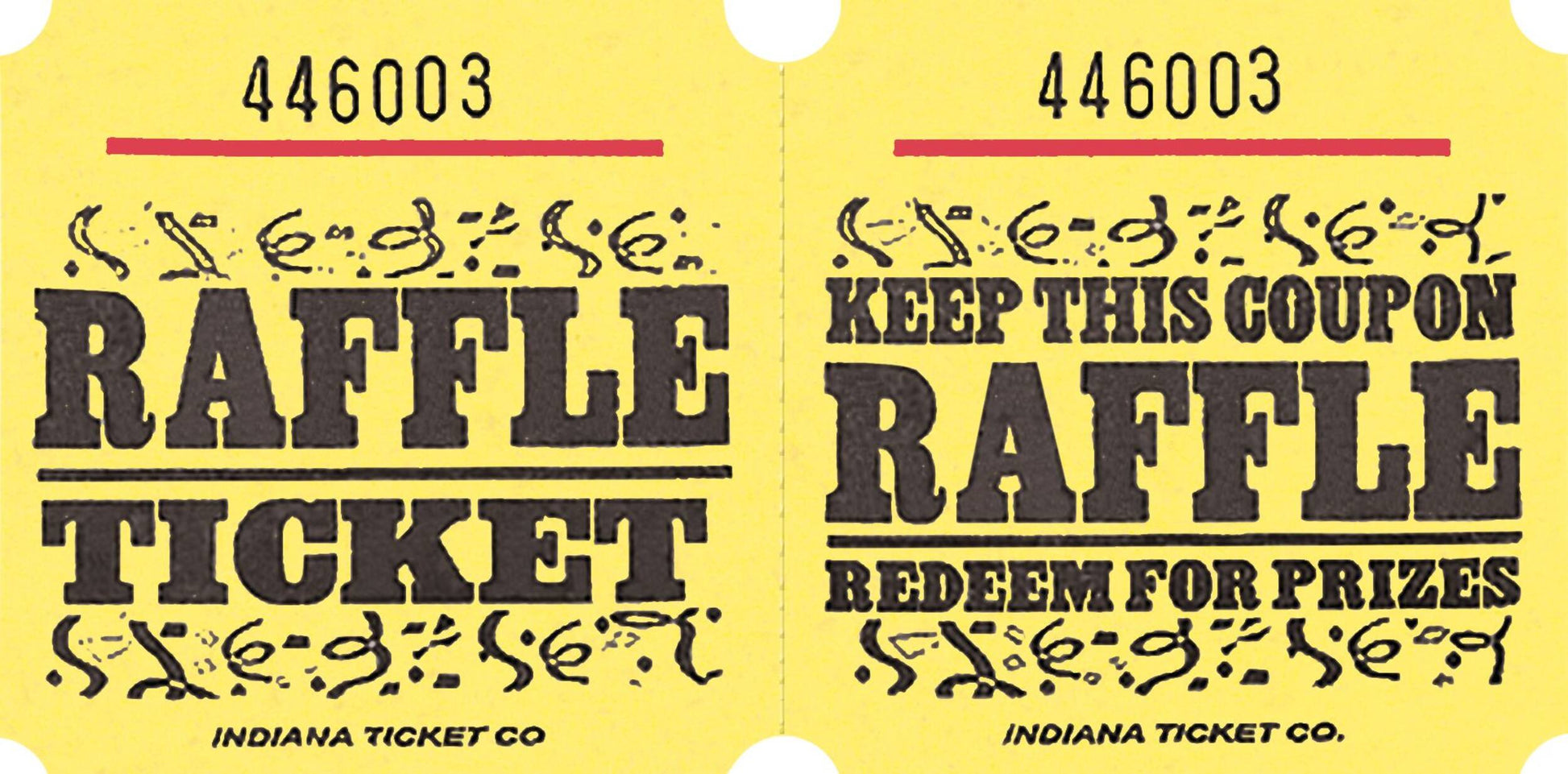 Yellow Raffle Tickets
