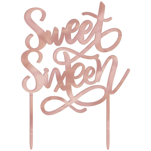 Blush Sixteen Cake Topper