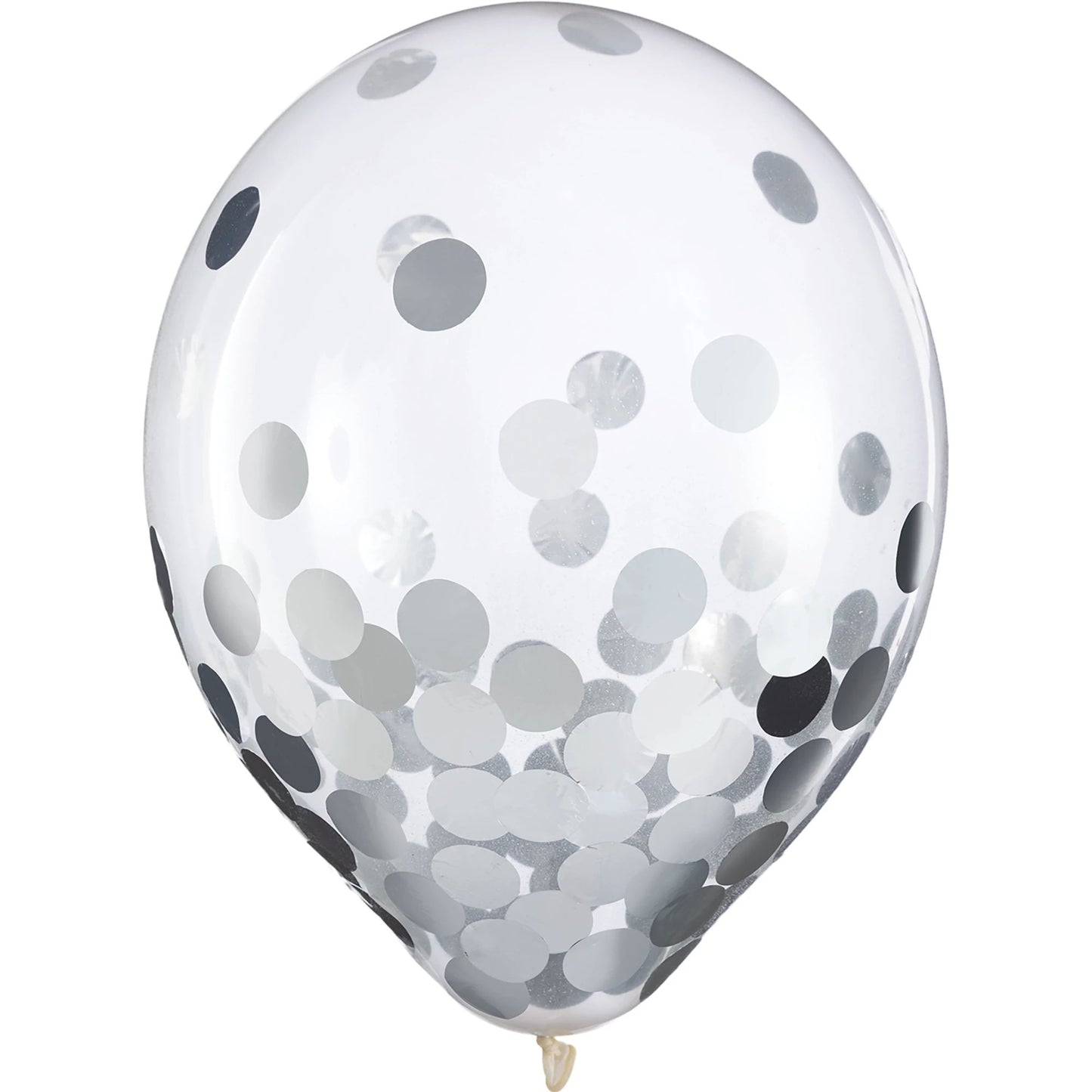 Silver Confetti Latex Balloons 12″