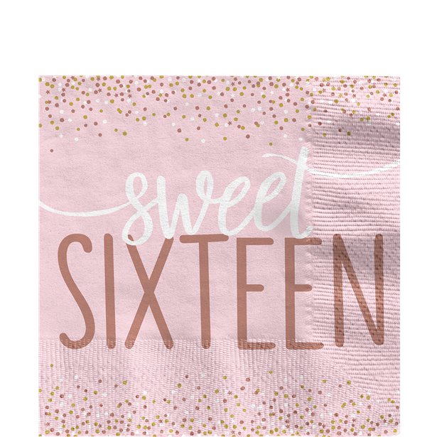 Sixteen Blush Luncheon Napkins
