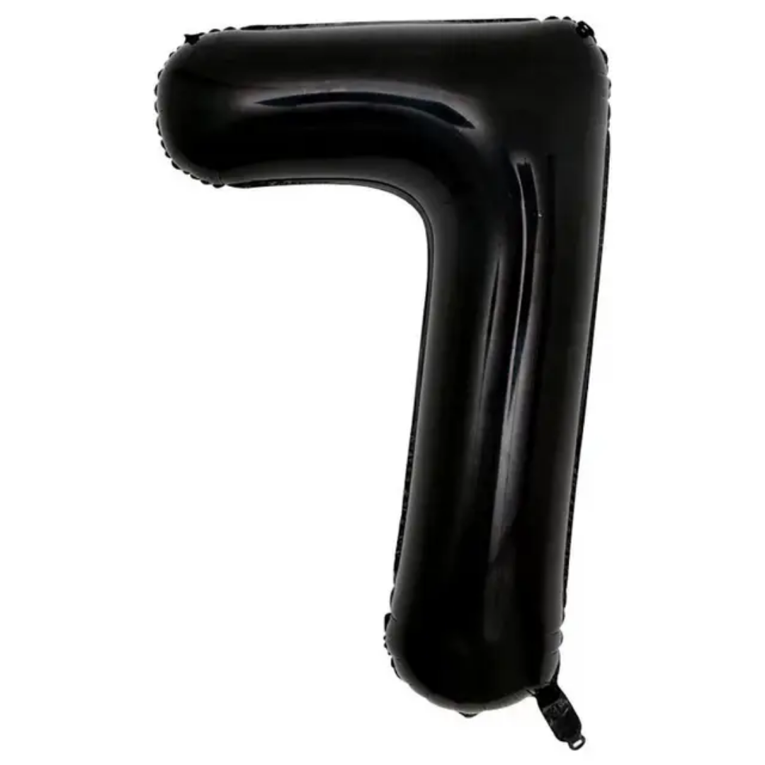 Black Number 7 Foil Balloon 