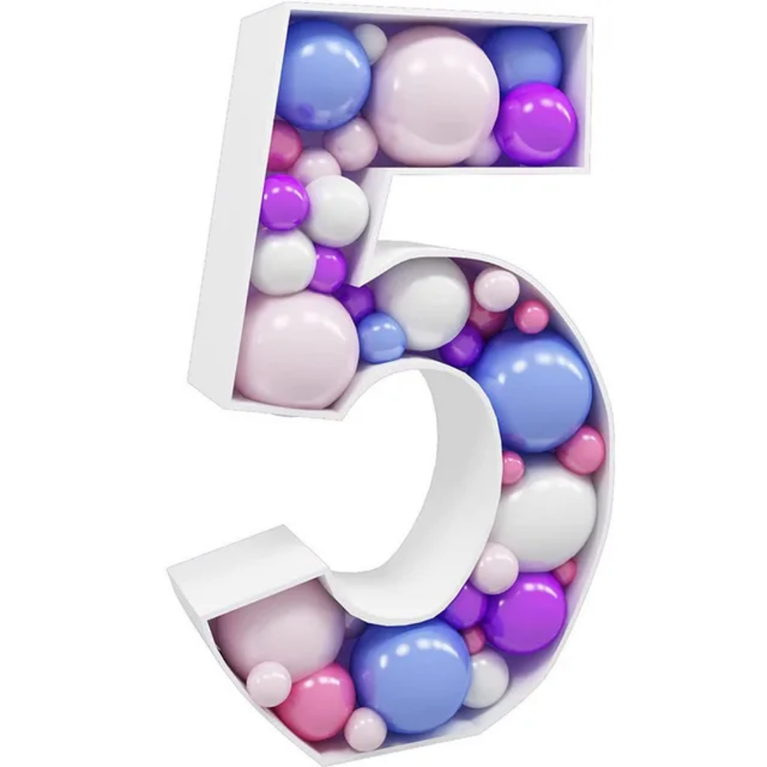 3ft Number 4 Mosaic Balloon Frame