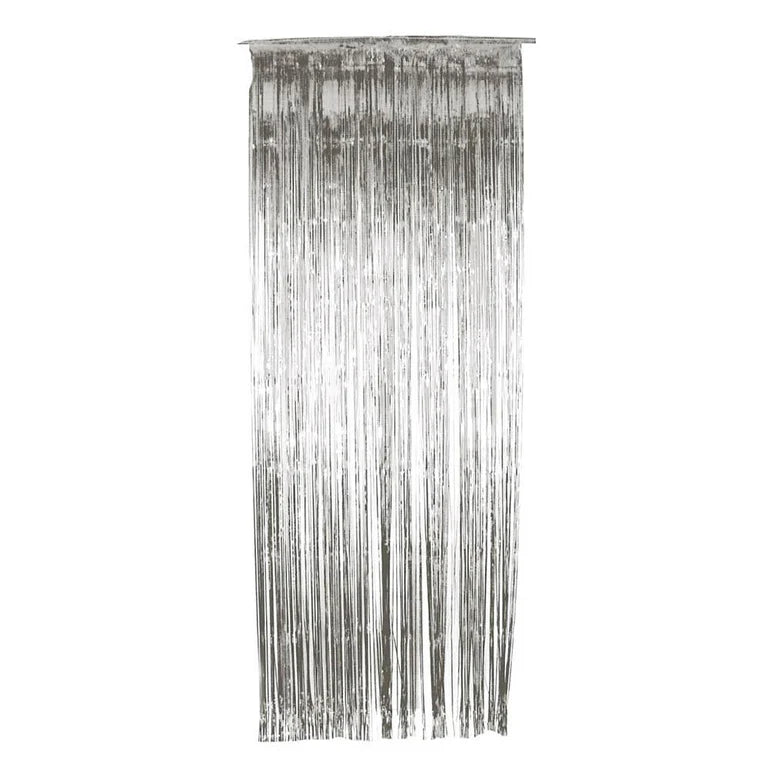 White Foil Metallic Curtain