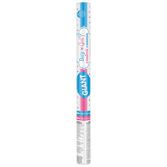 Gender Reveal Giant Confetti Cannon - Boy