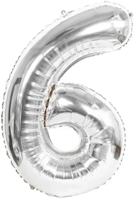 Silver Number Foil Balloon - 16in