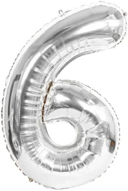 Silver Number Foil Balloon - 16in