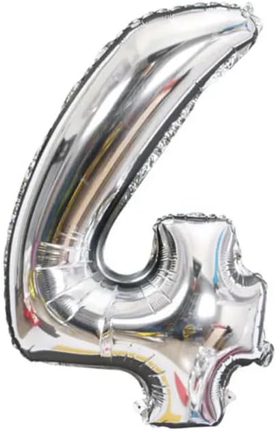 Silver Number Foil Balloon - 16in