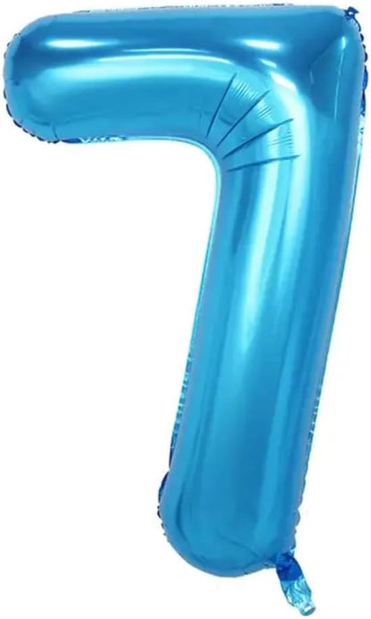 Blue Number Foil Balloon - 16in