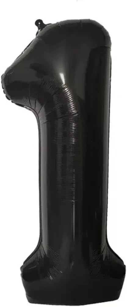 Black Number Foil Balloon - 40in