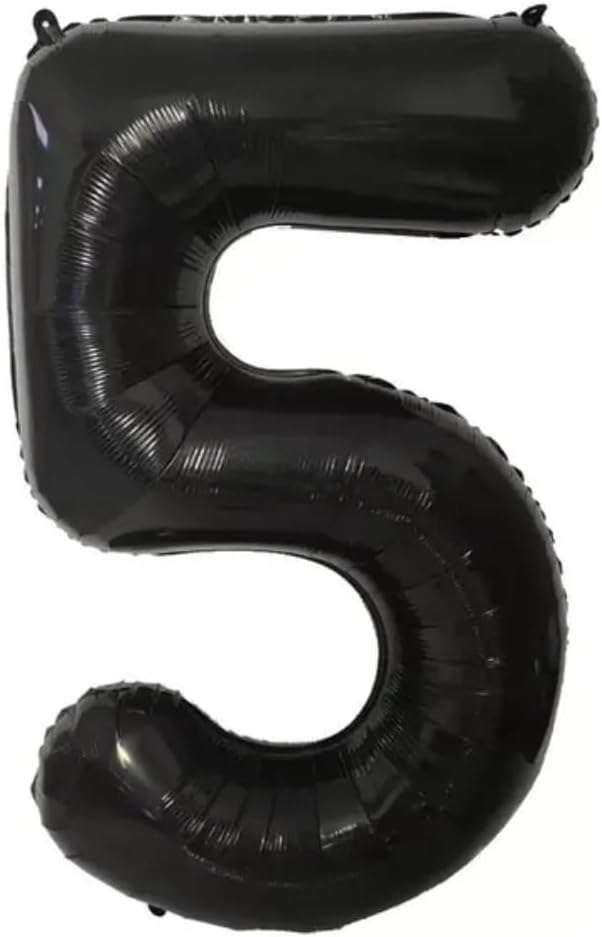Black Number Foil Balloon - 40in