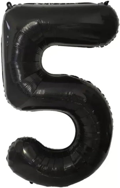 Black Number Foil Balloon - 40in