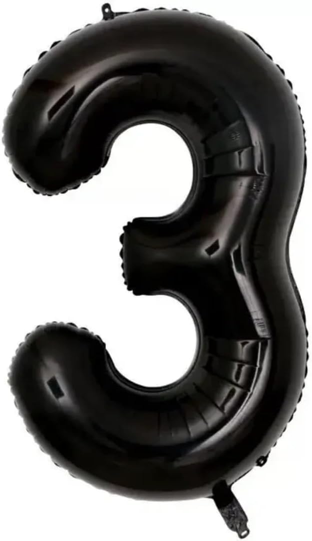 Black Number Foil Balloon - 40in
