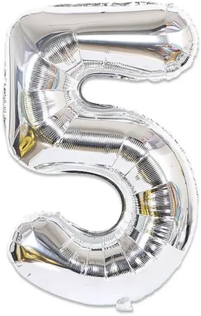 Silver Number Foil Balloon - 16in