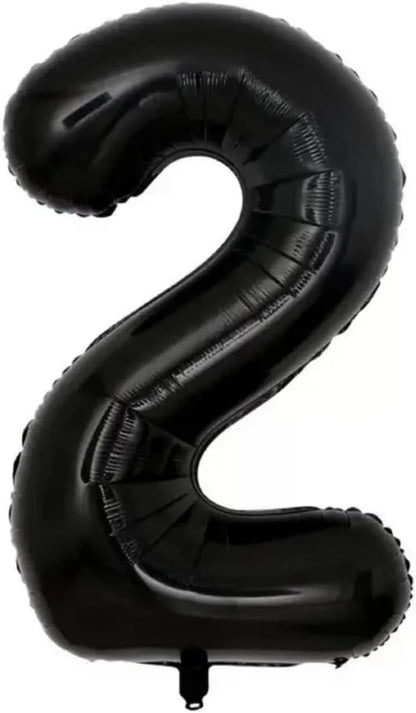 Black Number Foil Balloon - 40in