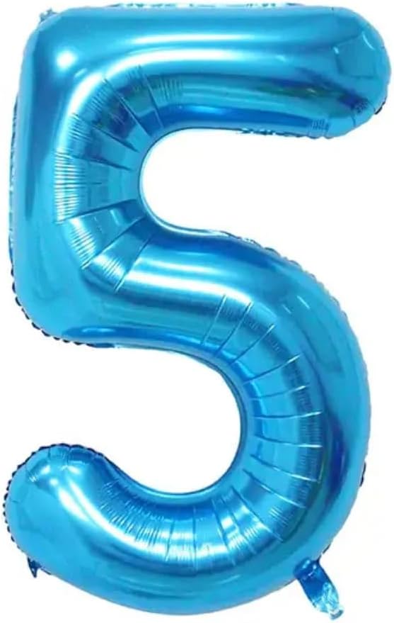 Blue Number Foil Balloon - 16in