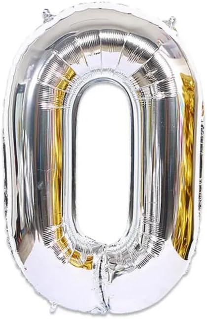 Silver Number Foil Balloon - 16in