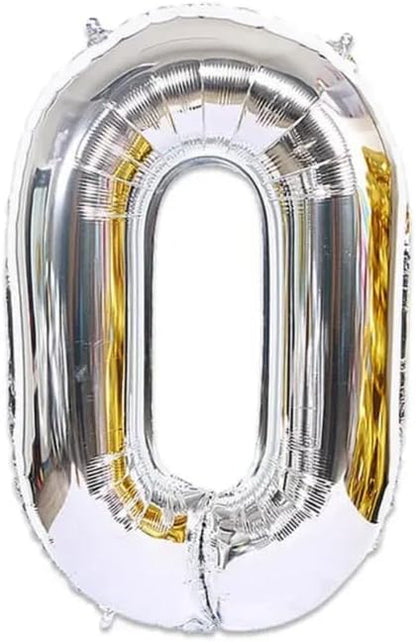Silver Number Foil Balloon - 16in