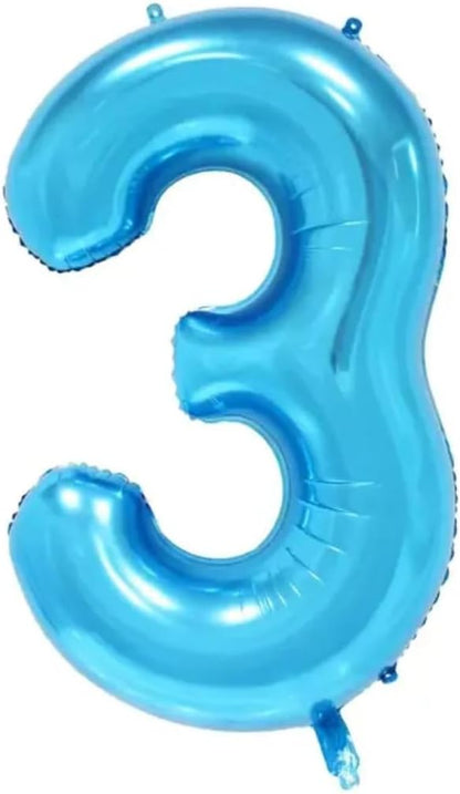 Blue Number Foil Balloon - 16in