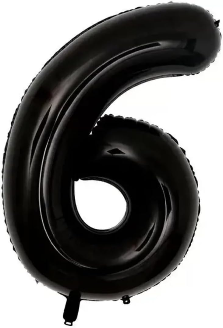 Black Number Foil Balloon - 40in