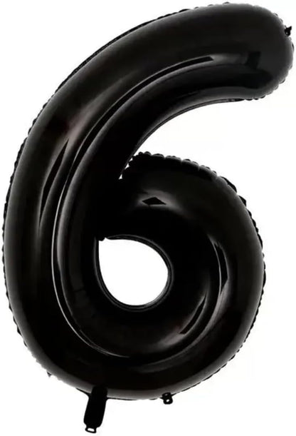 Black Number Foil Balloon - 40in