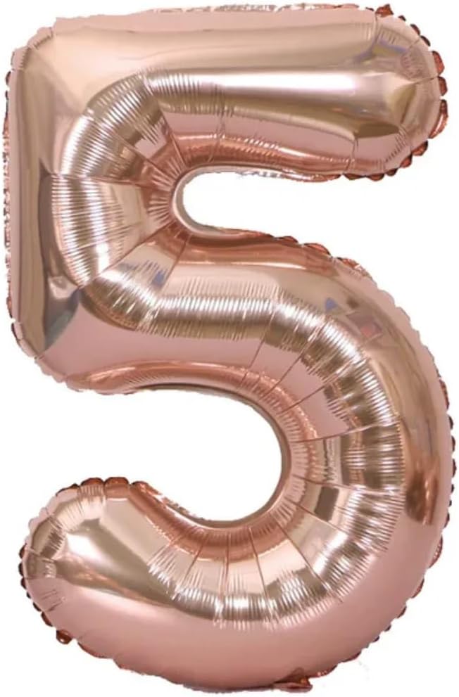 Rose Gold Number Foil Balloon - 32in