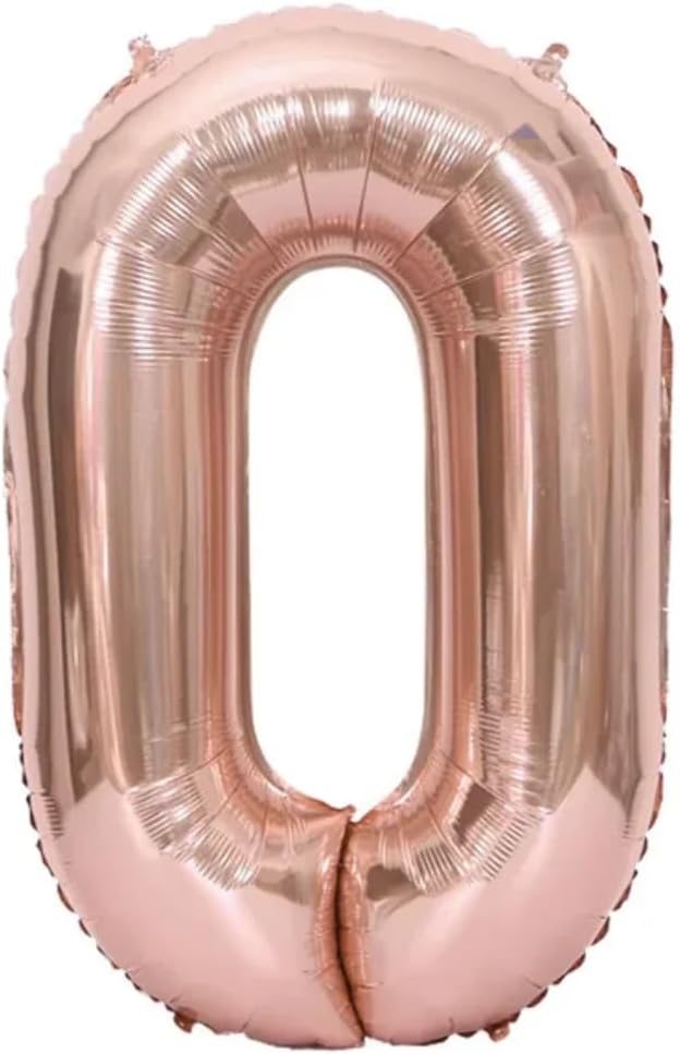 Rose Gold Number Foil Balloon - 32in