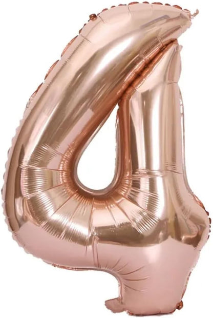 Rose Gold Number Foil Balloon - 32in