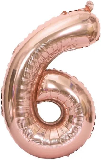 Rose Gold Number Foil Balloon - 32in