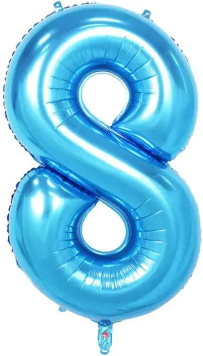 Blue Number Foil Balloon - 16in