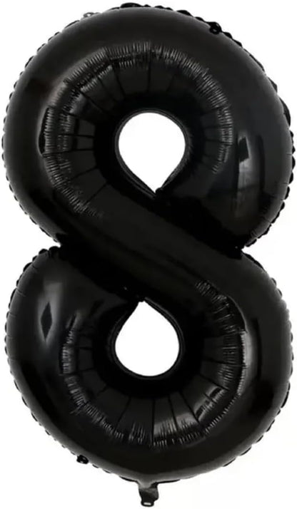 Black Number Foil Balloon - 40in