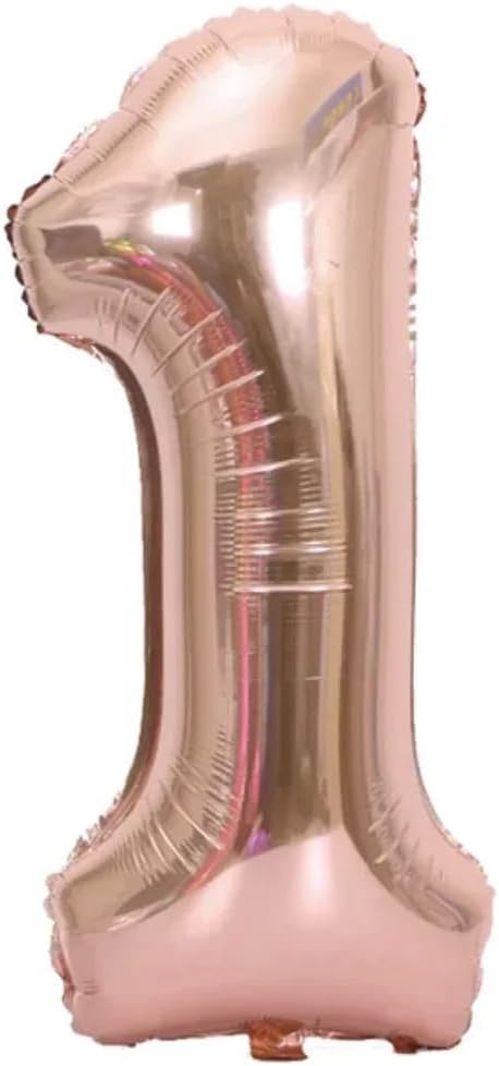 Rose Gold Number Foil Balloon - 32in