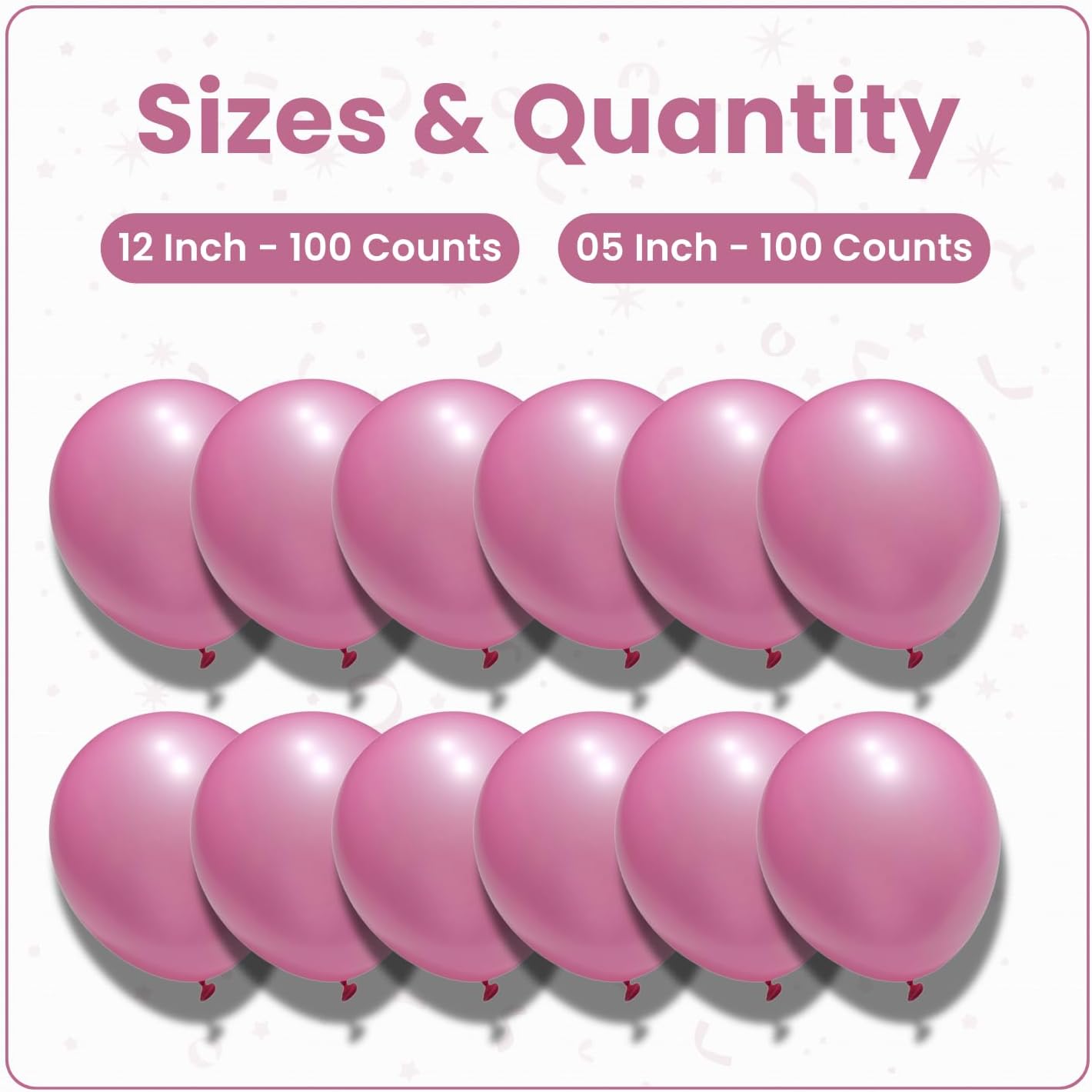 Pearl Pink Latex Balloons