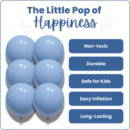 Macaron Blue Latex Balloons