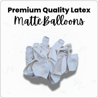 Matte White Latex Balloons