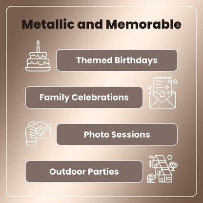 Metallic Champagne Latex Balloons