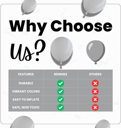 Matte White Latex Balloons