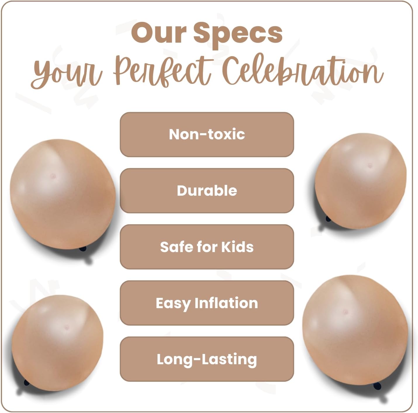 Pearl Champagne Latex Balloons