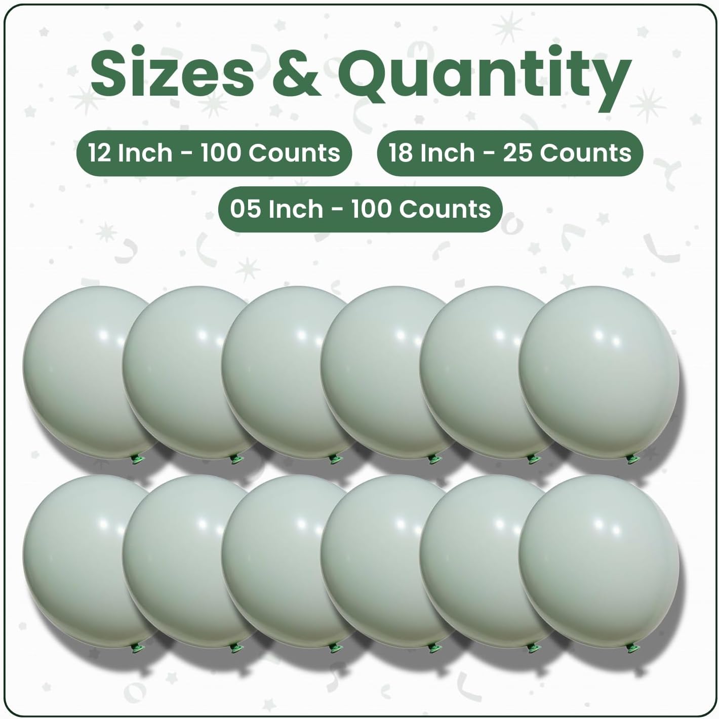 Macaron Green Latex Balloons