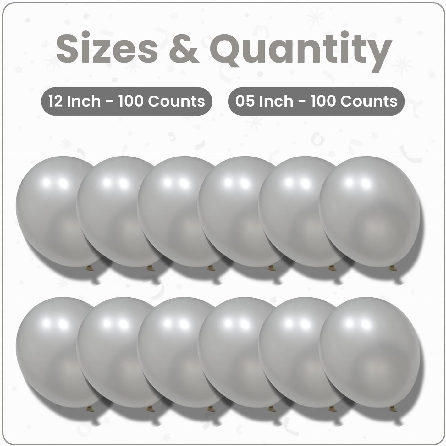 Pearl White Latex Balloons