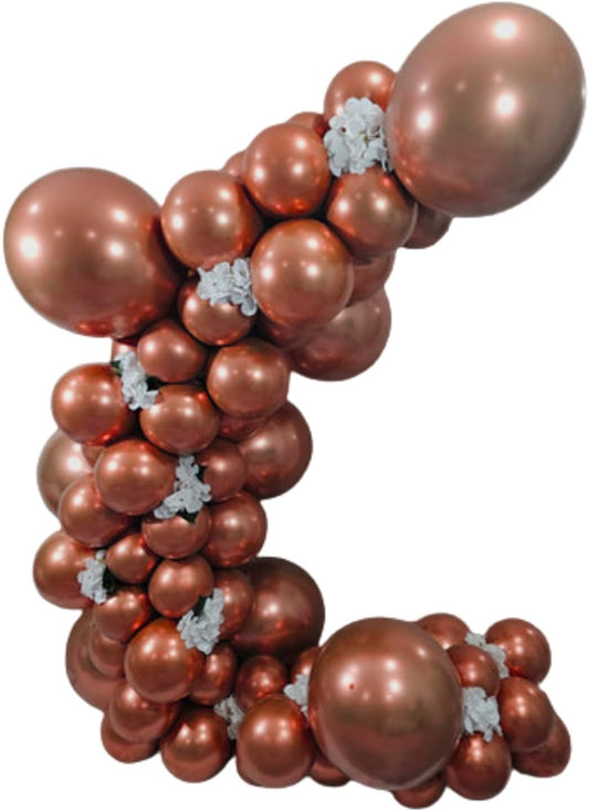 Metallic Rose Gold Latex Balloons