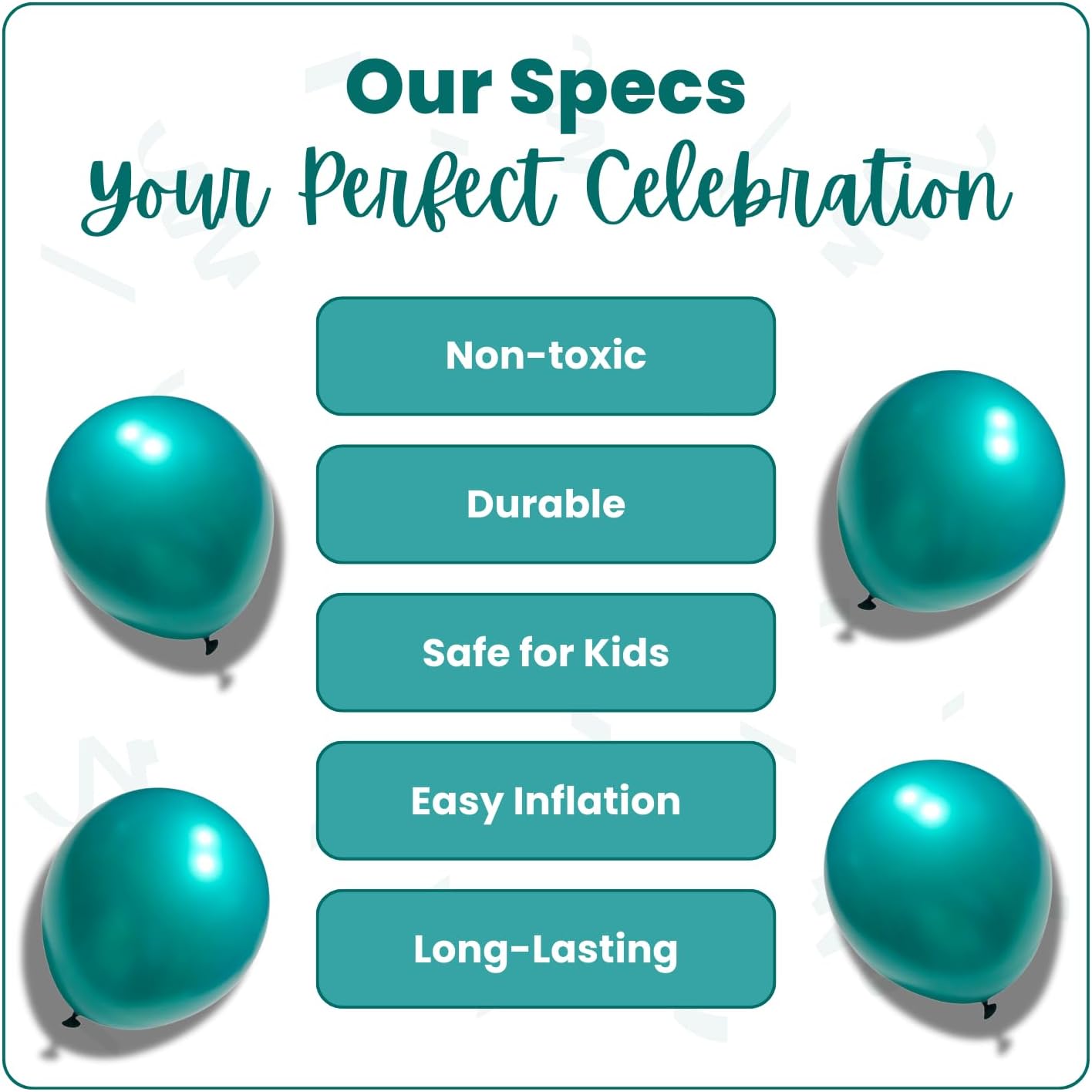 Pearl Green Latex Balloons