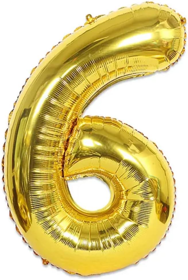 Gold Number Foil Balloon - 16in