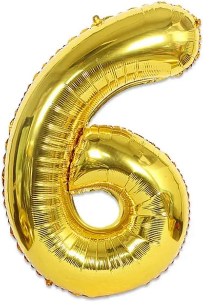 Gold Number Foil Balloon - 16in