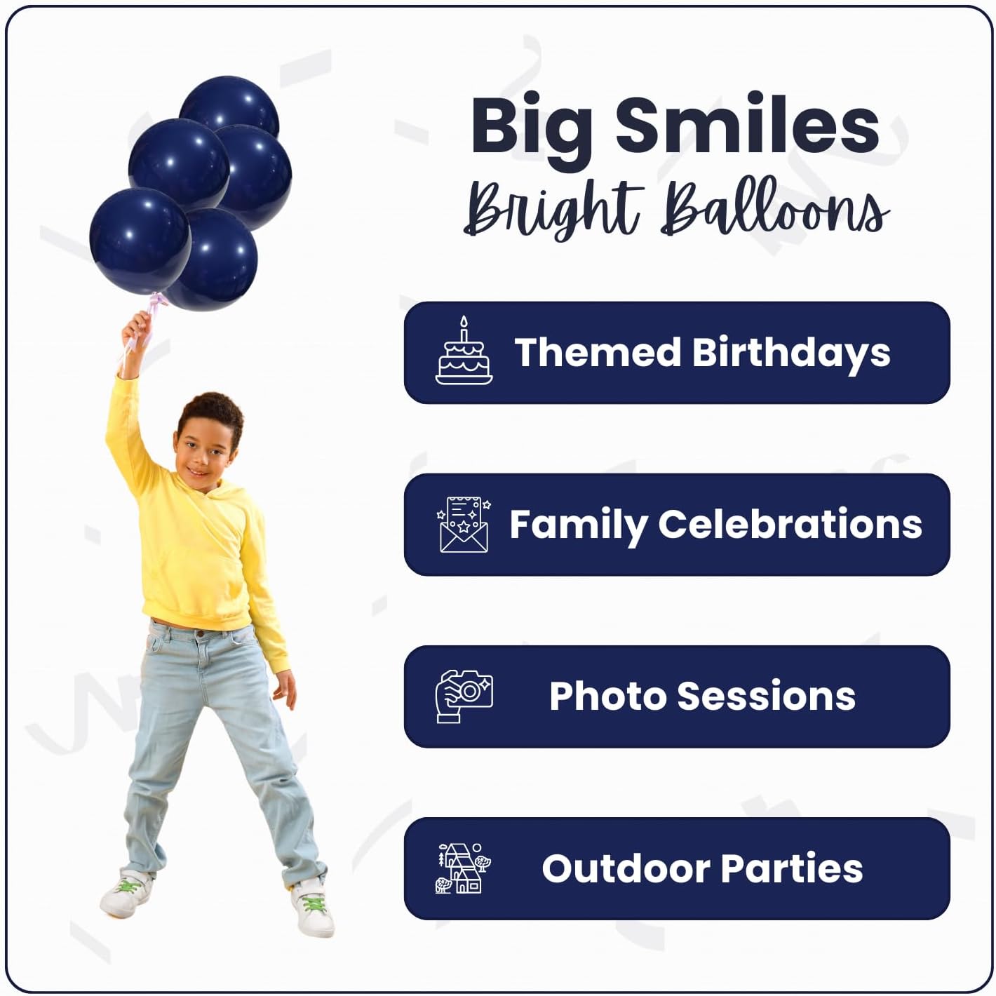 Retro Night Blue Latex Balloons