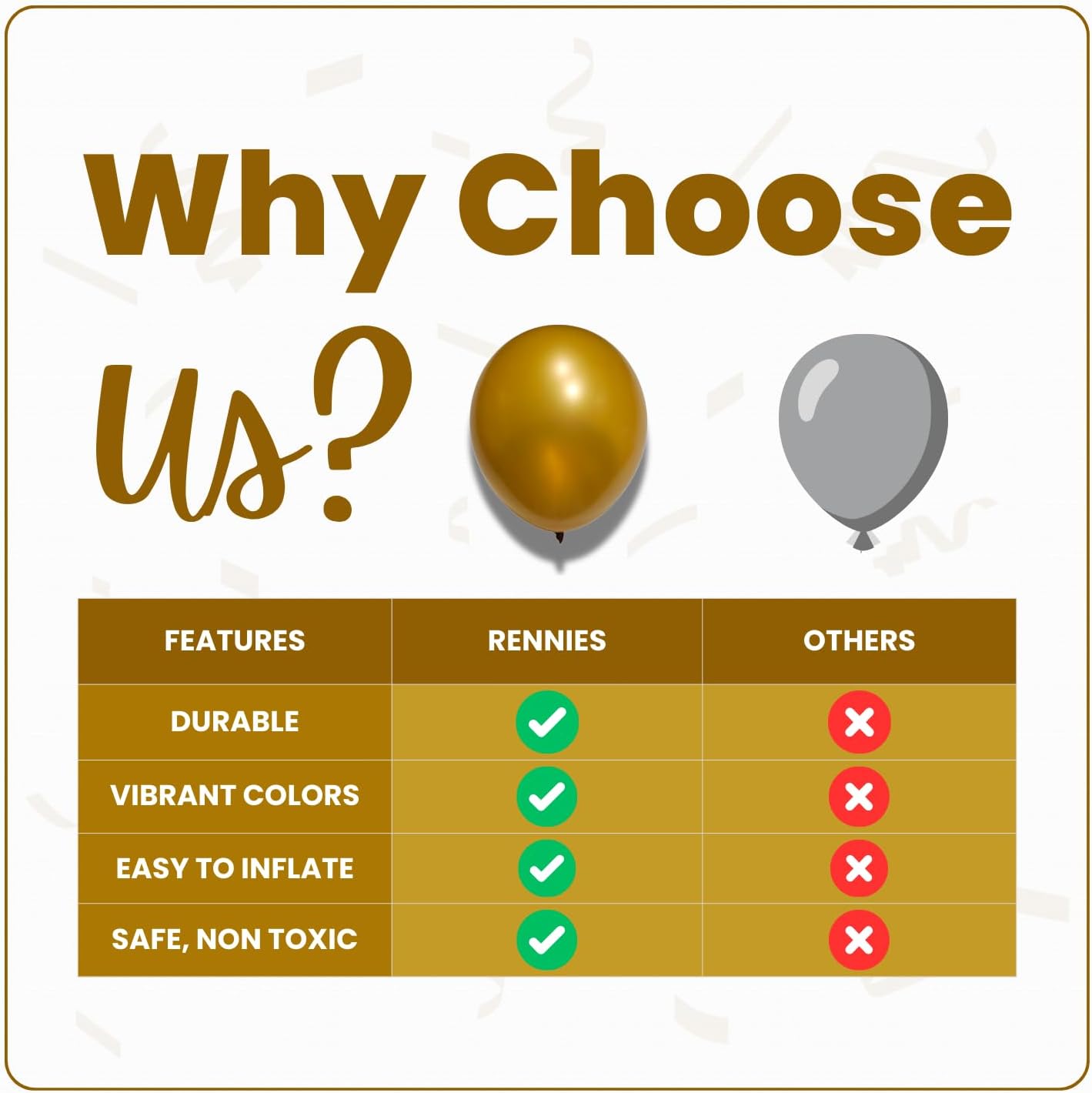 Pearl Gold Latex Balloons