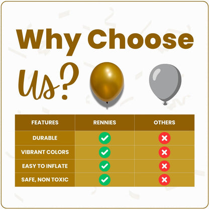 Pearl Gold Latex Balloons