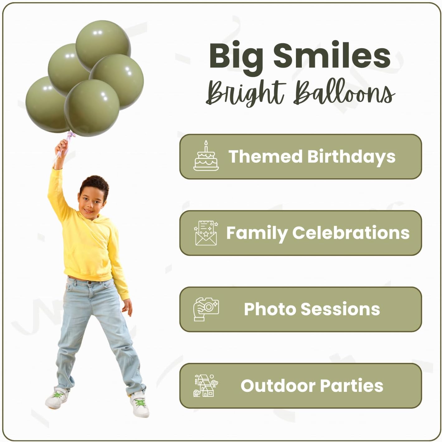 Retro Avocado Green Latex Balloons