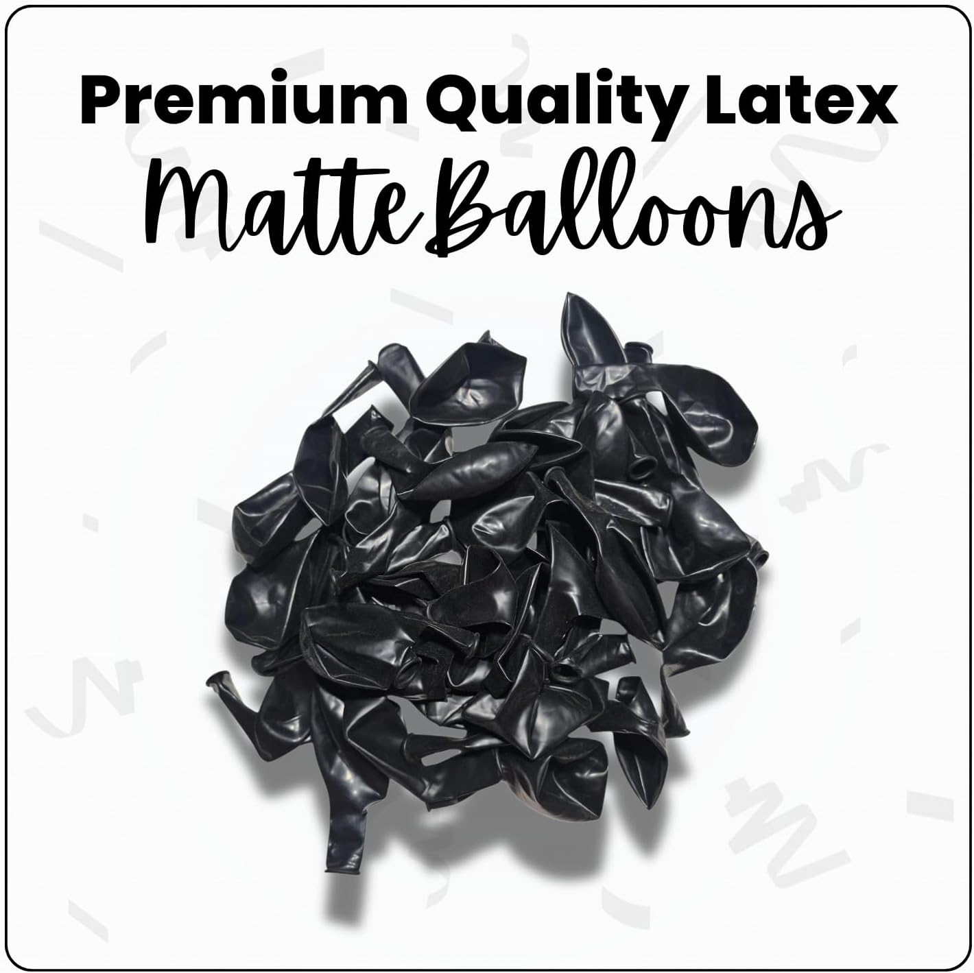 Matte Black Latex Balloons
