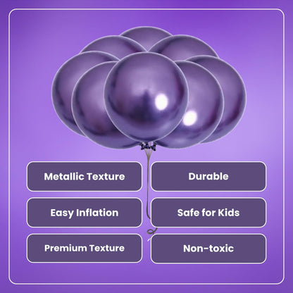 Metallic Purple Latex Balloons