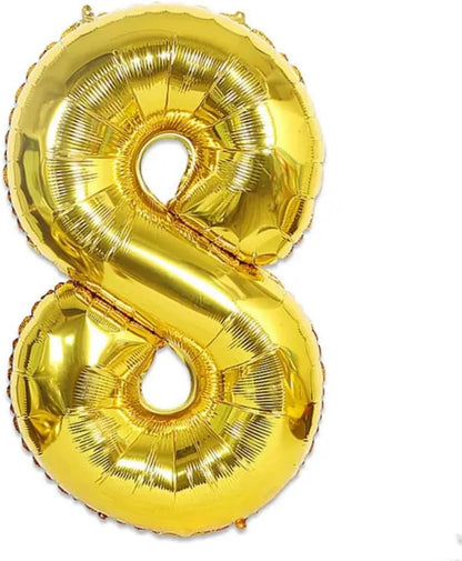 Gold Number Foil Balloon - 16in